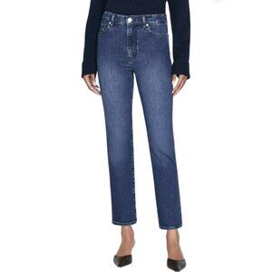 Frame Le Sleek Straight High Rise Jeans Size 30 In Thunderstorm